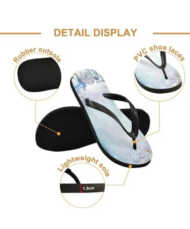 Shop Mnsruu Merry Christmas Snowman Flip Flops & Slippers for Men & Women | Perfect for Home Spa & Travel - Buy Online on GoSupps.com