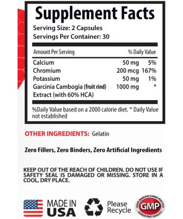 Garcinia CAMBOGIA - Garcinia Cambogia Extract Natural Supplement Active Lifestyle Daily Wellness Routine Natural Blend Herbal Focus Blend Whole Body Support Pure Fruit Extract 1Bot - Buy Online on GoSupps.com