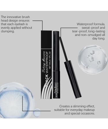 Yugugomo Mascara volume and length makeup mascara waterproof volume extension fixed makeup eyelashes fixed mascara for wedding date travel party evening stage end of year prom - Buy Online on GoSupps.com