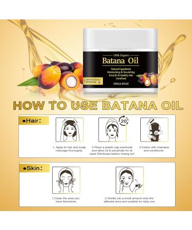 CCbeauty 100% Raw Batana Oil - Unrefined Hair Growth Oil from Honduras for Thicker Stronger Hair - 3.4OZ - Buy Online on GoSupps.com