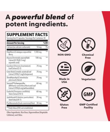 LifeSeasons B/P Stabili-T - Blood Pressure Support - Vitamin Supplement for Healthy Heart & Circulation - Ashwagandha Arjuna & Hawthorn Berry - 240 Capsules 240 count (Pack of 1) - Buy Online on GoSupps.com