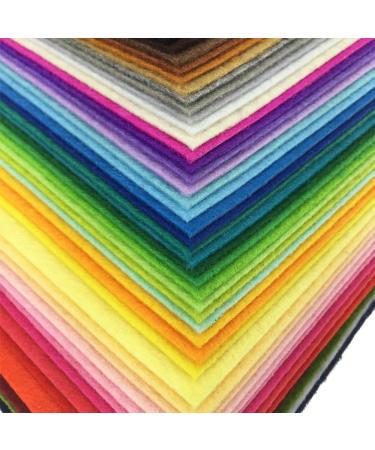 42pcs Assorted Color Felt Fabric Sheets 4x4 - DIY Craft Squares Nonwoven 1mm Thick - 10*10cm - Buy Online on GoSupps.com