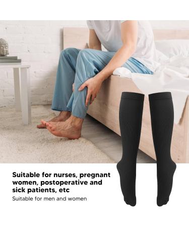JTLB Women's Knee-High Compression Stockings Closed Toe Zipper 15-20 mmHg for Edema & Varicose Veins - S/M Black - Buy Online on GoSupps.com