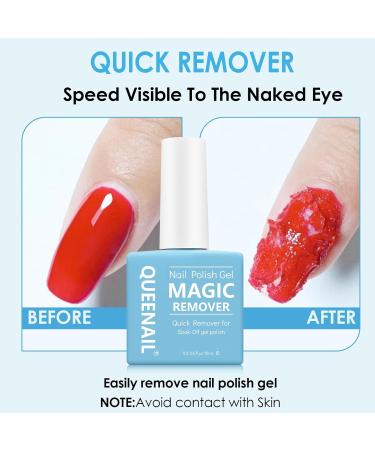 15ML Nail Polish Remover Gel Nail Polish Remover Professional Gel Remover for Nails with Nail File & Nail Polish Scraper Quick & Easy Polish Remover Doesn't Hurt Nails Blue - Buy Online on GoSupps.com