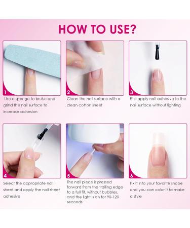 Gel Nail Glue 8ml Nail Glue UV Gel for Acrylic Nails 6 in 1 UV Nails Glue Base Coat for Nail Tips Long Lasting Extra Strong Nail Building Extension Gel Nail Glue for False Nails - Buy Online on GoSupps.com