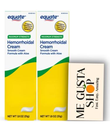 Equate Hemorrhoidal Cream 1.8 Oz (Pack of 02) Total 2 + me Gusta Sticker - Buy Online on GoSupps.com