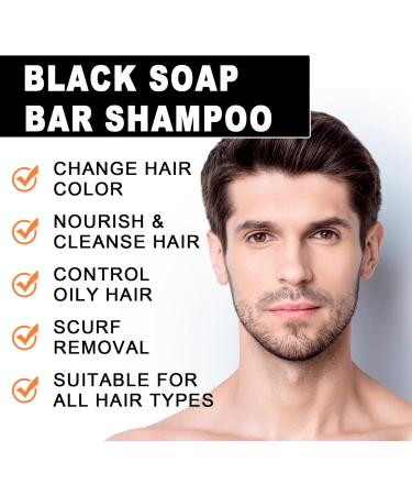 Anti Gray Bar Hair Darkening Shampoo Bar Gray Hair Reverse Bar Charcoal Shampoo Bar for Gray Hair Natural Gray Gloss Soap Pack of 2 - Buy Online on GoSupps.com