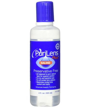 Purilens Plus Saline - Unisol 4 Replacement - 2 Bottles x 4 oz
