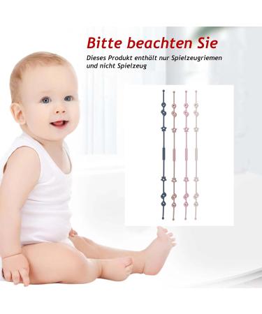 4 Pack Baby Toys Pacifier Chains & Silicone Cup Catchers - BPA-Free Food-Grade Silicone for Strollers High Chairs & Car Seats - Buy Online on GoSupps.com