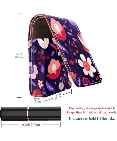 Travel Lipstick Organizer Case - Portable Makeup Bag with Mirror | Floral Daisy Design | Perfect for International Shipping - Buy Online on GoSupps.com