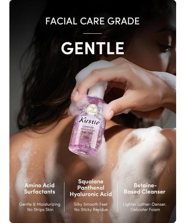 Kustie Sooth Lavender Travel Size Body Wash - Sample Perfume Shower Gel with Squalane & Hyaluronic to Acne, Antioxidant, Hydrate Skin Lavender & Tea Tree Oil Add Paraben, Phthalate Free 3.38 fl oz x 3 Gordes Eventide 3.38 F  - Buy Online on GoSupps.com