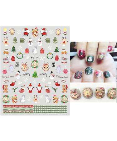 Christmas Nail Stickers 9 Sheets Self-Adhesive Nail Decal for Kids Cute Cartoon Nail Art Decoration Design Supplies - Buy Online on GoSupps.com