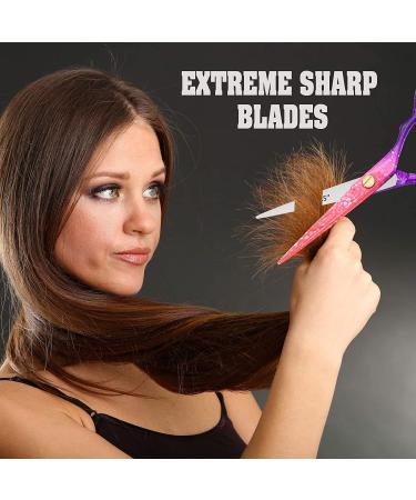 Prowl Professional 5.5 Inch Stainless Steel Hairdressing Scissor - Ideal Christmas Gift for Salon Barbers - Pink - Buy Online on GoSupps.com