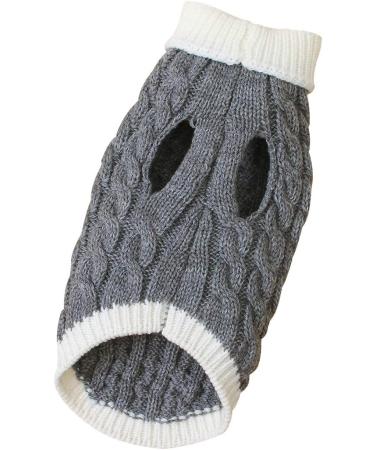 PetyOung Dog Sweater Vest | Warm Knitting Winter Coat for Small & Medium Dogs - L. Gray - Buy Online on GoSupps.com