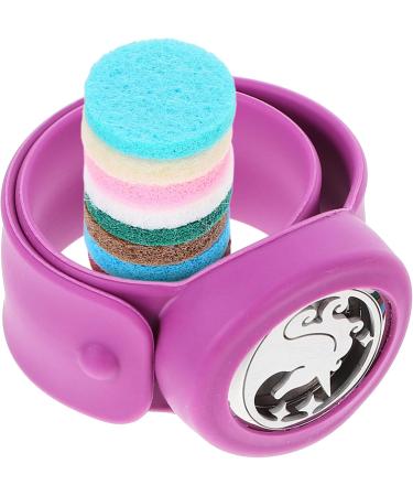 Milists Aromatherapy Diffuser Bracelets | Essential Oil Slap Bracelets with 30 Refill Pads | Fillable Fragrance Sports Bracelet for Kids Girls & Women - Purple - Buy Online on GoSupps.com