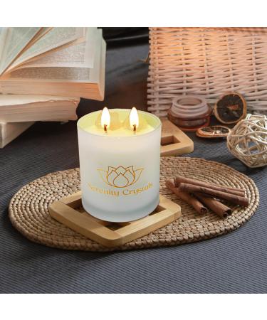 Serenity Crystals Candle Infused with Amethyst, Sea Salt & Sage - Natural Relaxation and Positive Energy - Buy Online on GoSupps.com