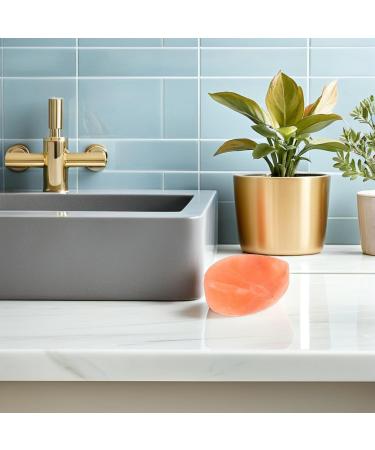  Gogogmee 2 Pieces Polished Salt Stone Deodorant Body Scrub Wellness Stone Massage Foot Scrub Stone Body Exfoliant Pink Salt Stone Massage Stone Exfoliating Stone Salt Soap Bar - Buy Online on GoSupps.com