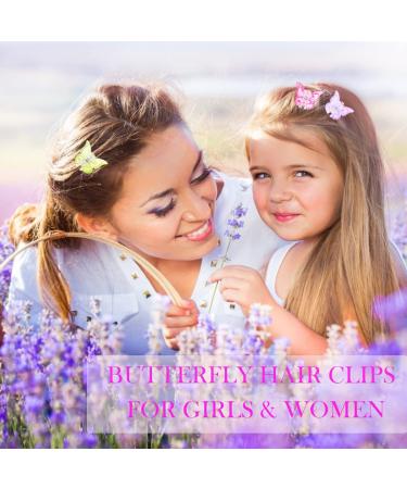 48-Piece Butterfly Hair Clips Set with Box - Cute Mini Claw Clips for Girls & Women in 12 Gradient Colors - Hair Accessories for 90s Trendy Style - Buy Online on GoSupps.com
