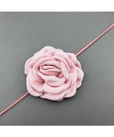 SOUTHJIELING Delicate Camellia Choker - Fashion Flower Necklace | Long Cord Design for Parties & Birthdays - Black - Buy Online on GoSupps.com