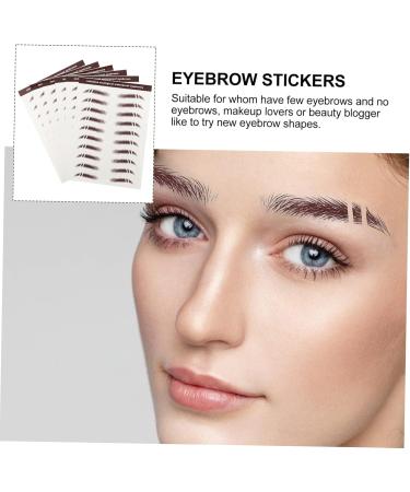 Baluue 30 Pcs Eyebrow Stickers Brown Eyebrow Sticker Makeup Stickers Brown Eyebrow Tattoos Eyebrows Soy Ink - Buy Online on GoSupps.com