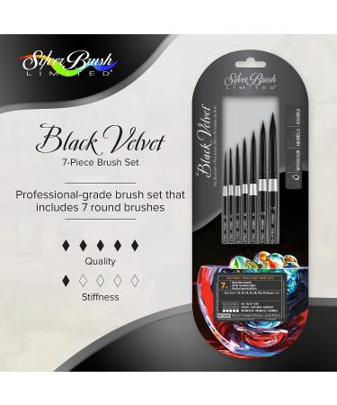 Silver Black Velvet Must Have Rounds Set - 7 Round Brushes in Sizes 0, 2, 4, 6, 8, 10, 12 - Buy Online on GoSupps.com