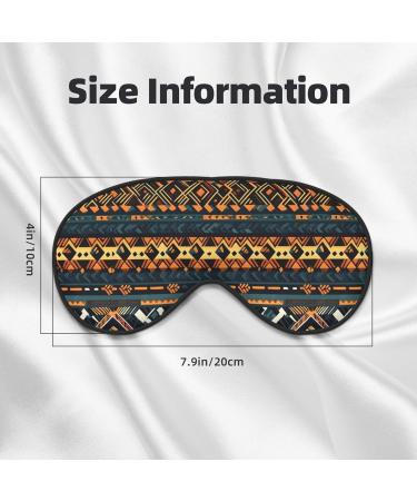 African Tribal Ethnic Texture Adjustable Blackout Sleep Eye Mask - Unisex Design for Home Travel Yoga & Office Naps - Buy Online on GoSupps.com