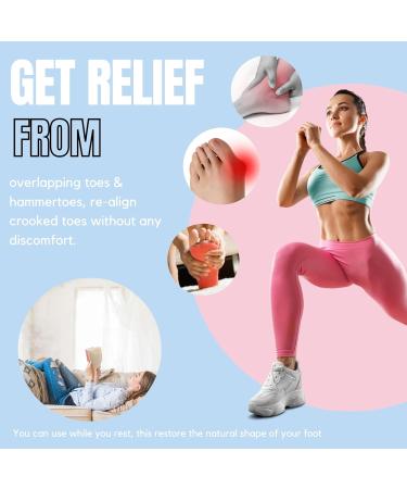 Deluxe Gel Silicone Toe Separator Set for Bunions & Overlapping Toes | Pain Relief Yoga & Pedicure Support Ideal for Men & Women - Buy Online on GoSupps.com