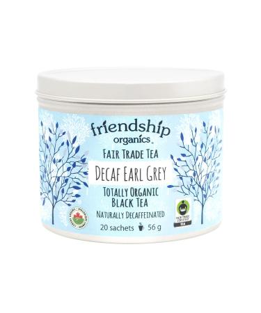 Friendship Organics Decaf Earl Grey Tea Bags Organic and Fair Trade Black 20 count 20 Count (Pack of 1)