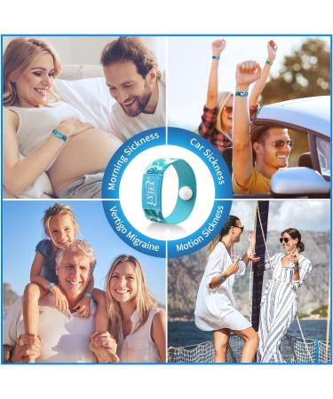 LYJEE Sea Sickness Wristbands | Motion Sickness Relief Bands for Adults & Pregnant Women | 2 Pairs (Medium - Buy Online on GoSupps.com