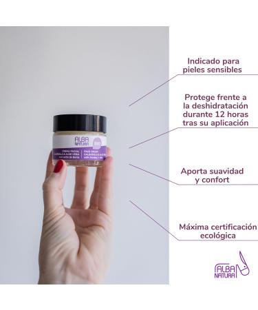  ALBA NATURA Alba Natura - Face cream for sensitive skin - Soothing and moisturizing face cream - Base of jojoba oil aloe vera and donkey milk - 50 ml glass jar - Buy Online on GoSupps.com