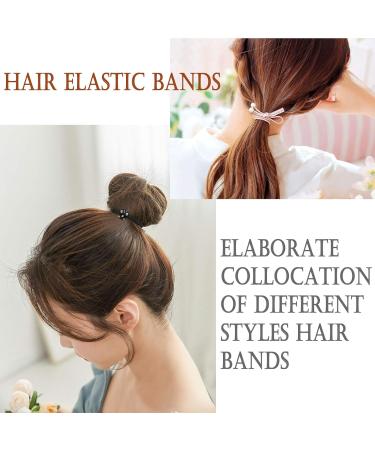 60-Piece Girls Hair Tie Set - Elastic Hair Bands with Pearl Decor - Stylish Accessories for Women & DIY Hairstyles - Buy Online on GoSupps.com