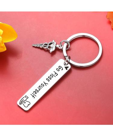 ZQEOU Dental Floss Keychain - Portable Dental Care Keychain for On-the-Go Oral Hygiene - Buy Online on GoSupps.com