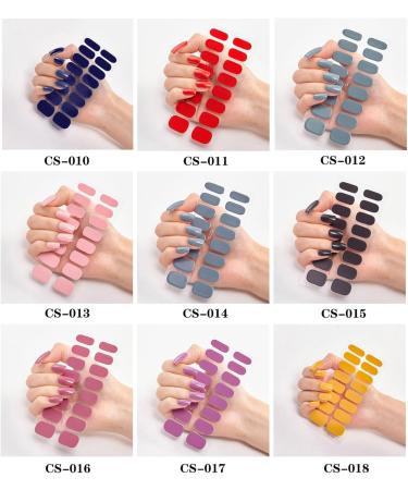 Zkbszn Nail Stickers 16tips/Sheet Full Nail Wraps Strips Stickers Self-Adhesive Nail Stickers Decal for Women Girls Nail Art Cs025 - Buy Online on GoSupps.com