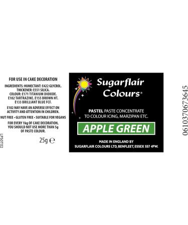 Sugarflair APPLE GREEN Pastel Paste Gel Edible Concentrated Food Colouring - Buy Online on GoSupps.com