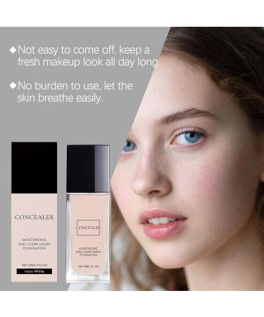 Fond de Teint Cr me Anti-cernes Naturel Dissimule Les Imperfections Unifie le Teint Texture L g re Tenue Longue Dur e Fini Hydratant et Lumineux.(Ivory 3pcs) - Buy Online on GoSupps.com