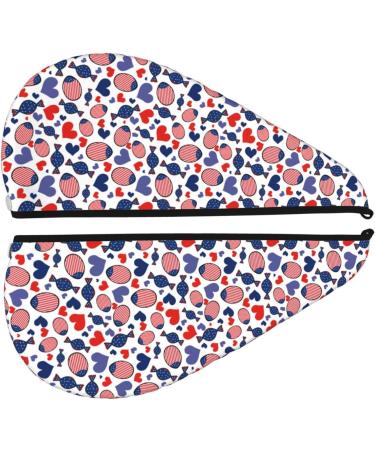 American Independence Day Microfiber Hair Towel Wrap - Soft Super Absorbent Coral Velvet Quick Dry Hair Cap for Long Curly & Thick Hair - Buy Online on GoSupps.com