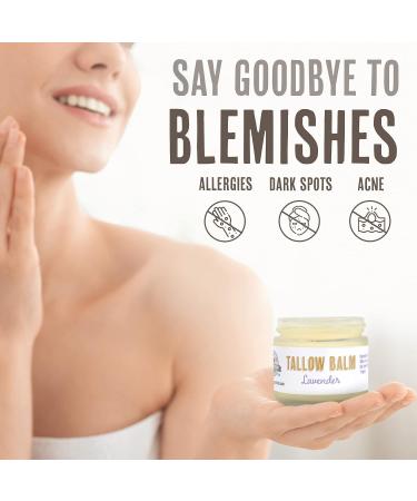 Buffalo Gal Grassfed Beauty Lavender Tallow Balm 2 oz - Tsubaki Infused, Nutrient-Rich Skin Moisturizer - Buy Online on GoSupps.com