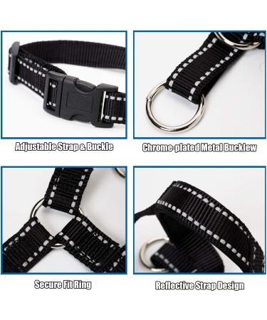 Dog Head Collar with Reflective Strap to Stop Pulling for Small Medium and Large Dogs Adjustable (L Black) L (Pack of 1) Black - Buy Online on GoSupps.com