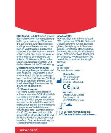 SOS Mouth-Healing Gel for Aphthous Ulcers - Relieve Pain & Accelerate Healing | 15ml - Buy Online on GoSupps.com