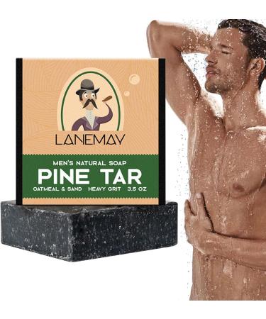 Natural Soap For Men Handmade Brightening Pine Tar Soap Men's Bar Of Soap Soap for Remove Refreshing Oil Control Brightening Pine Tar Soap With Dense Foam - Buy Online on GoSupps.com