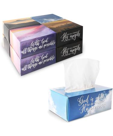Religious Quotes Tissue Box Set, 100 Tissues Each (8 Boxes)
