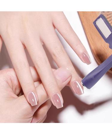 Cat Eye Gel Nail Polish Magnet Multi-Function Magnet Stick | Nail Design Tools Professional Cat Eye Stick for Salon Manicure Purple - Buy Online on GoSupps.com