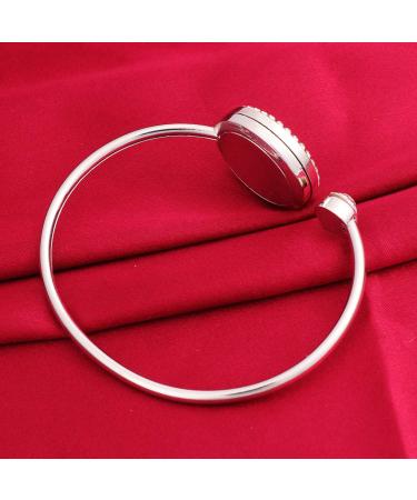 Healifty Crystal Aromatherapy Bracelet | Essential Oil Diffuser Cuff Bangle | Stainless Steel Butterfly Jewelry for Valentine's Day - Buy Online on GoSupps.com