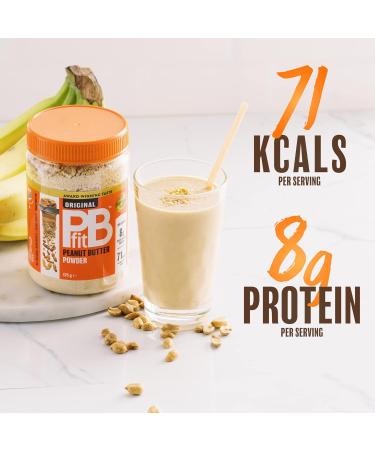  PBfit PBfit Peanut Butter Powder - 87% Less Fat High Protein Gluten Free - Peanut Butter Powder from Real Pressed Roasted Peanuts - Buy Online on GoSupps.com