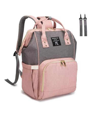 Diaper Bag Backpack, Multifunction Waterproof Travel Back Pack Maternity Baby Nappy Changing Bags Pink Pink #1