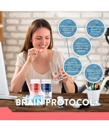 TRUE PROTOCOLS - Brain Protocol+ (3 Items) - Neuro Calm (90 Caps) Vital Mind (90 Caps) and Magnesium Balance (120 Caps) - Bioavailable Capsules for Optimal Mood Balance Cognitive Function & Mental Performance - Non-GMO Supplements - Buy Online on GoSupps.com