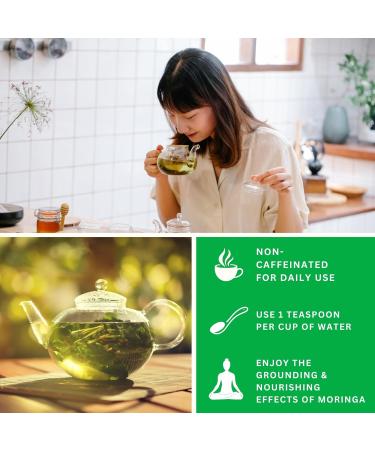 Organic Moringa Leaf Tea 375g Loose Cut Leaves Moringa Oleifera Premium Herbal Tea Caffeine-Free Versatile Herb for Tea & Culinary Use | DRAGONFLY HERBS - Buy Online on GoSupps.com