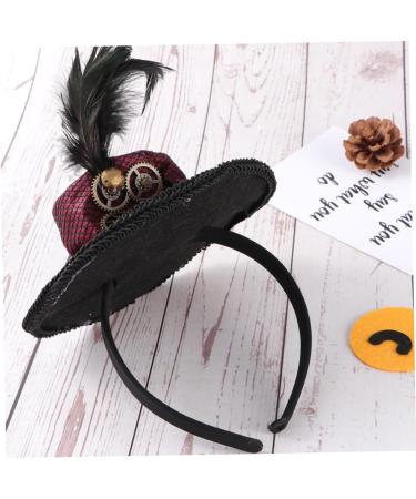 FRCOLOR Punk Hat Headband gothic headband mini top hat headband vintage headband punk apparel Steampunk Top Hat Headband - Buy Online on GoSupps.com