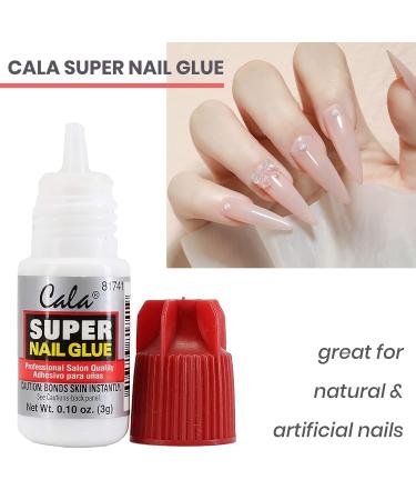 Cala Super Nail Glue Professional Salon Quality | Quick and Strong Nail Liquid Adhesive 1 Bottle - Buy Online on GoSupps.com