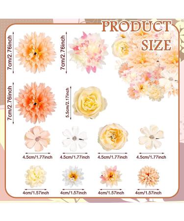 Queen King 21pcs Multicolor Beige Flower Hair Clip Set - Floral Hairpin Accessories for Girls Wedding - Buy Online on GoSupps.com